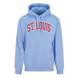 St Louis Missouri Varsity Style Red Text Gift Unisex Surf Hoodie