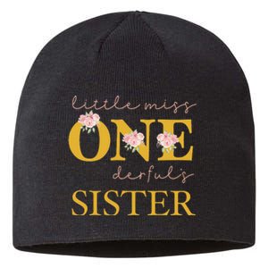 Sister Little Miss Onederful Birthday Party 1 Year Old Sustainable Beanie