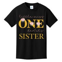 Sister Little Miss Onederful Birthday Party 1 Year Old Kids T-Shirt