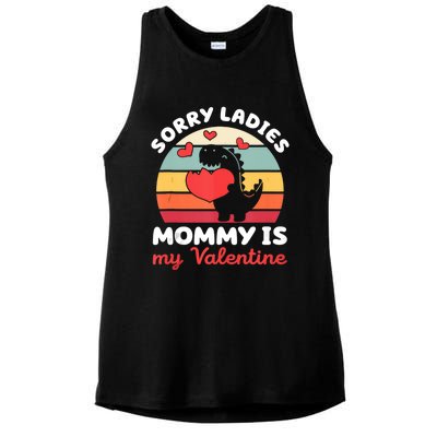 Sorry Ladies Mommy Is My Valentine Valentines Day Cute Gift Ladies PosiCharge Tri-Blend Wicking Tank