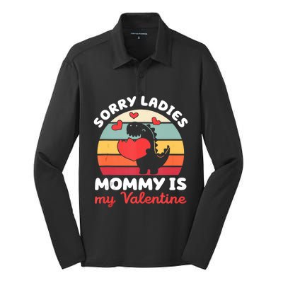 Sorry Ladies Mommy Is My Valentine Valentines Day Cute Gift Silk Touch Performance Long Sleeve Polo