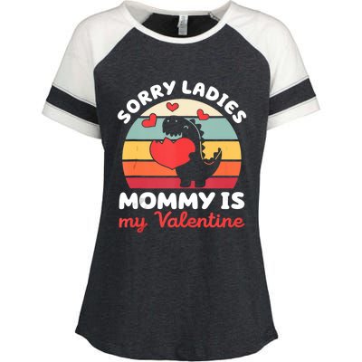 Sorry Ladies Mommy Is My Valentine Valentines Day Cute Gift Enza Ladies Jersey Colorblock Tee