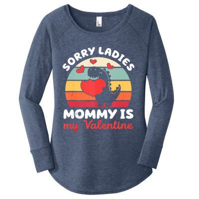 Sorry Ladies Mommy Is My Valentine Valentines Day Cute Gift Women's Perfect Tri Tunic Long Sleeve Shirt