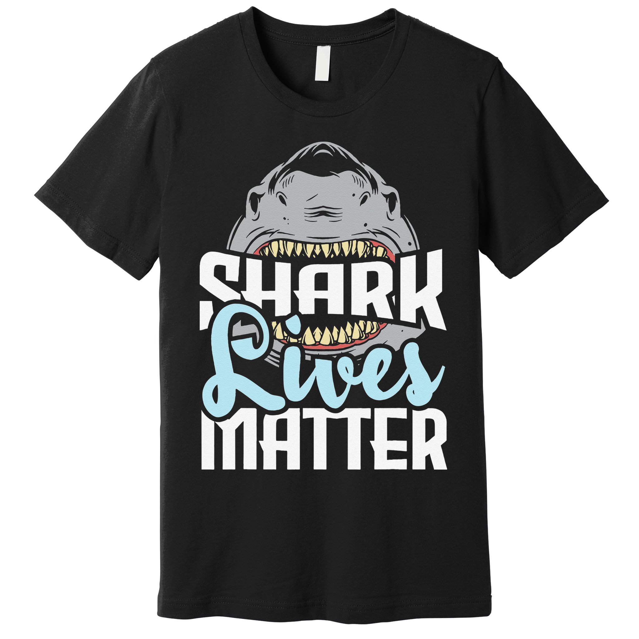 Shark Lives Matter Wildlife Marine Biologist Shark Lovers Premium T-Shirt