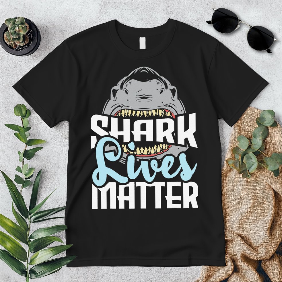 Shark Lives Matter Wildlife Marine Biologist Shark Lovers Premium T-Shirt