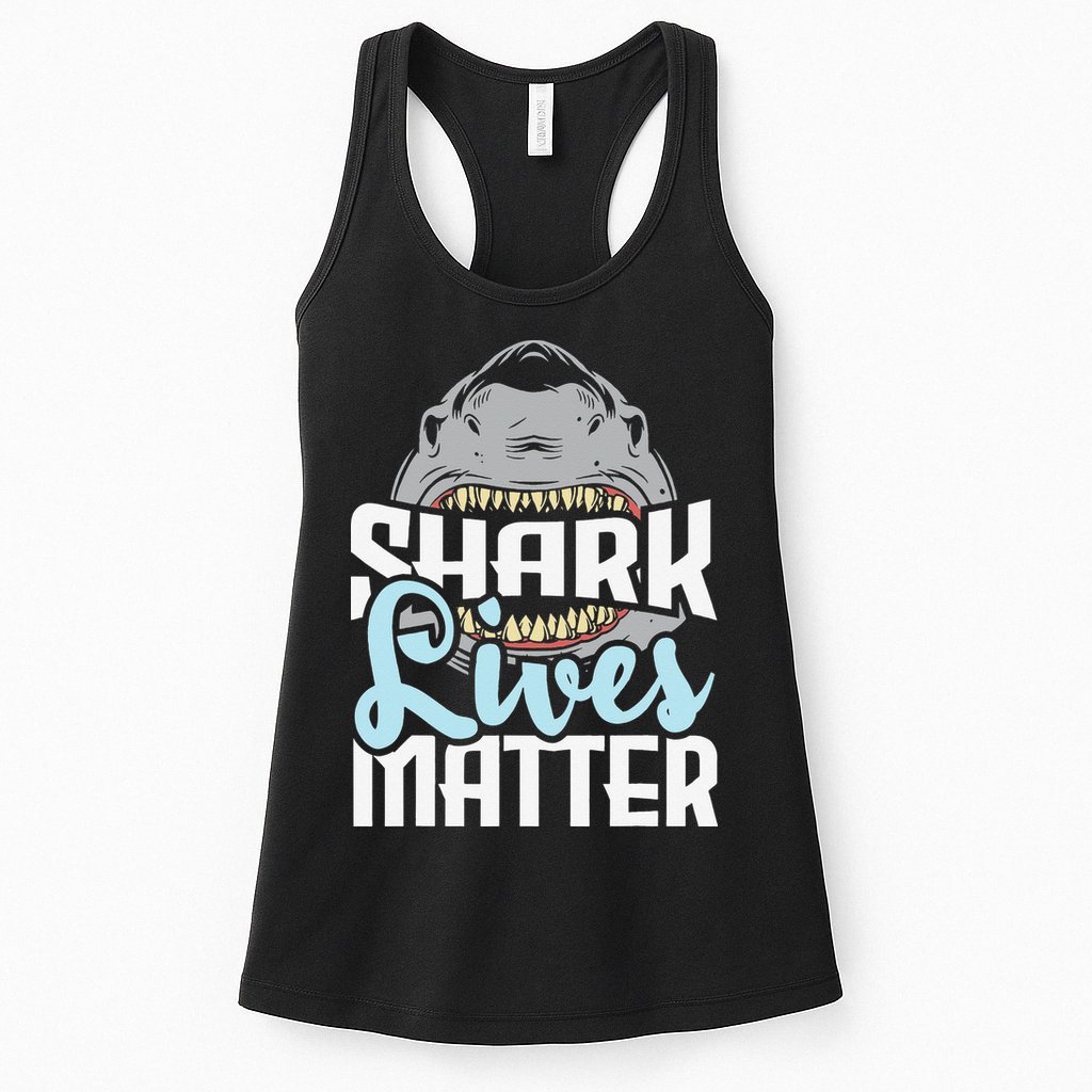 Shark Lives Matter Wildlife Marine Biologist Shark Lovers Womens Tank Top