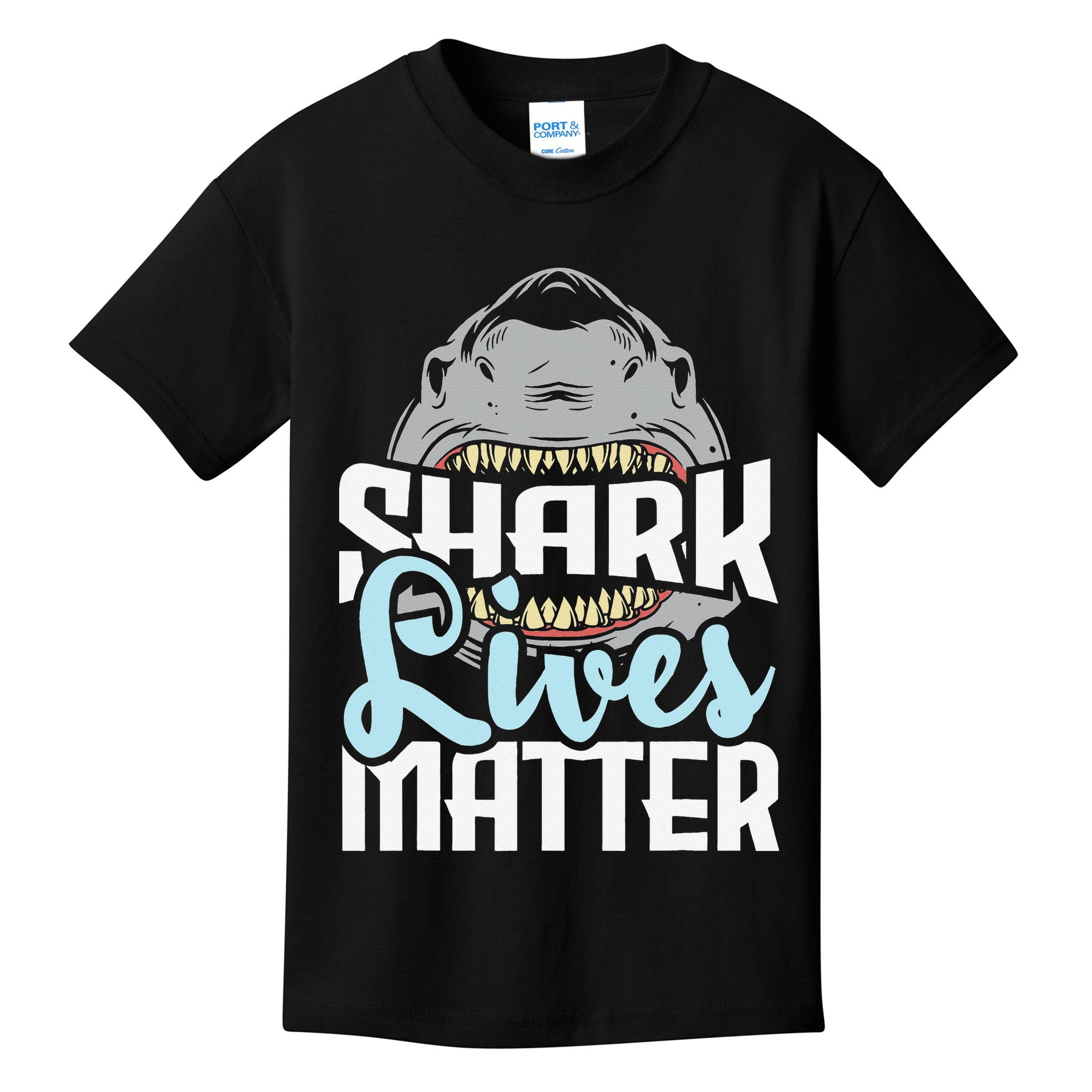 Shark Lives Matter Wildlife Marine Biologist Shark Lovers Kids T-Shirt