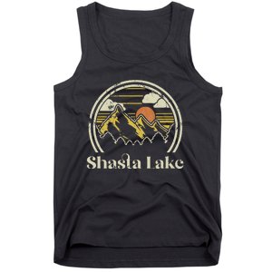 Shasta Lake Mountains California Hiking Outdoors Retro Tank Top