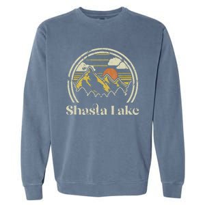 Shasta Lake Mountains California Hiking Outdoors Retro Garment-Dyed Sweatshirt