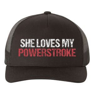 She Loves My Powerstroke Yupoong Adult 5-Panel Trucker Hat