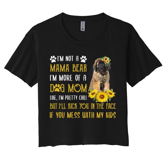 Sunflower Leonberger Mom Mothers Day Dog Mom Gift Crop Top