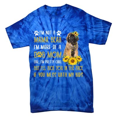 Sunflower Leonberger Mom Mothers Day Dog Mom Gift Tie-Dye T-Shirt