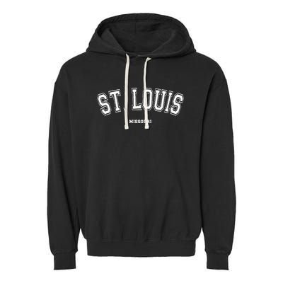 St Louis Missouri Garment-Dyed Fleece Hoodie