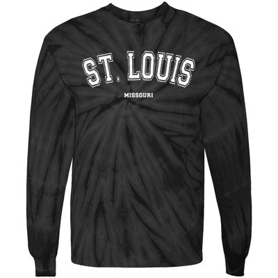 St Louis Missouri Tie-Dye Long Sleeve Shirt