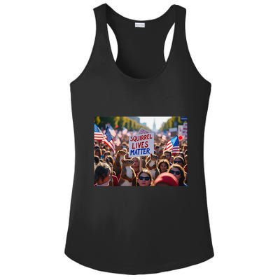 Squirrel Lives Matter Justice For Peanut The Squirrel Ladies PosiCharge Competitor Racerback Tank