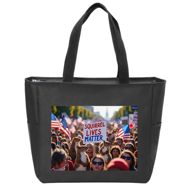 Squirrel Lives Matter Justice For Peanut The Squirrel Zip Tote Bag