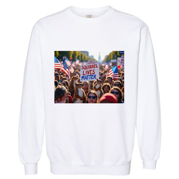 Squirrel Lives Matter Justice For Peanut The Squirrel Garment-Dyed Sweatshirt