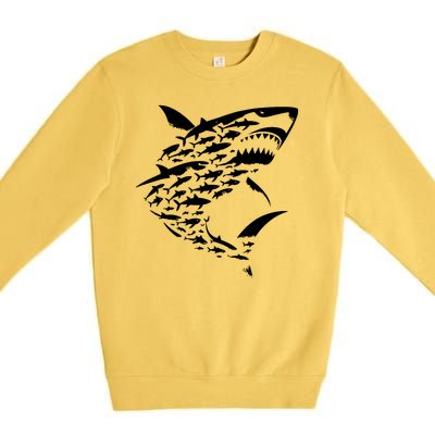 Shark Lover Marine Biology Animal Science Premium Crewneck Sweatshirt