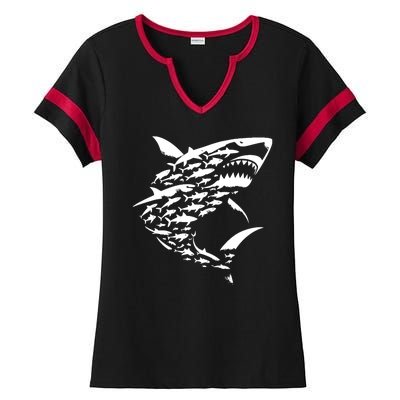 Shark Lover Marine Biology Animal Science Ladies Halftime Notch Neck Tee