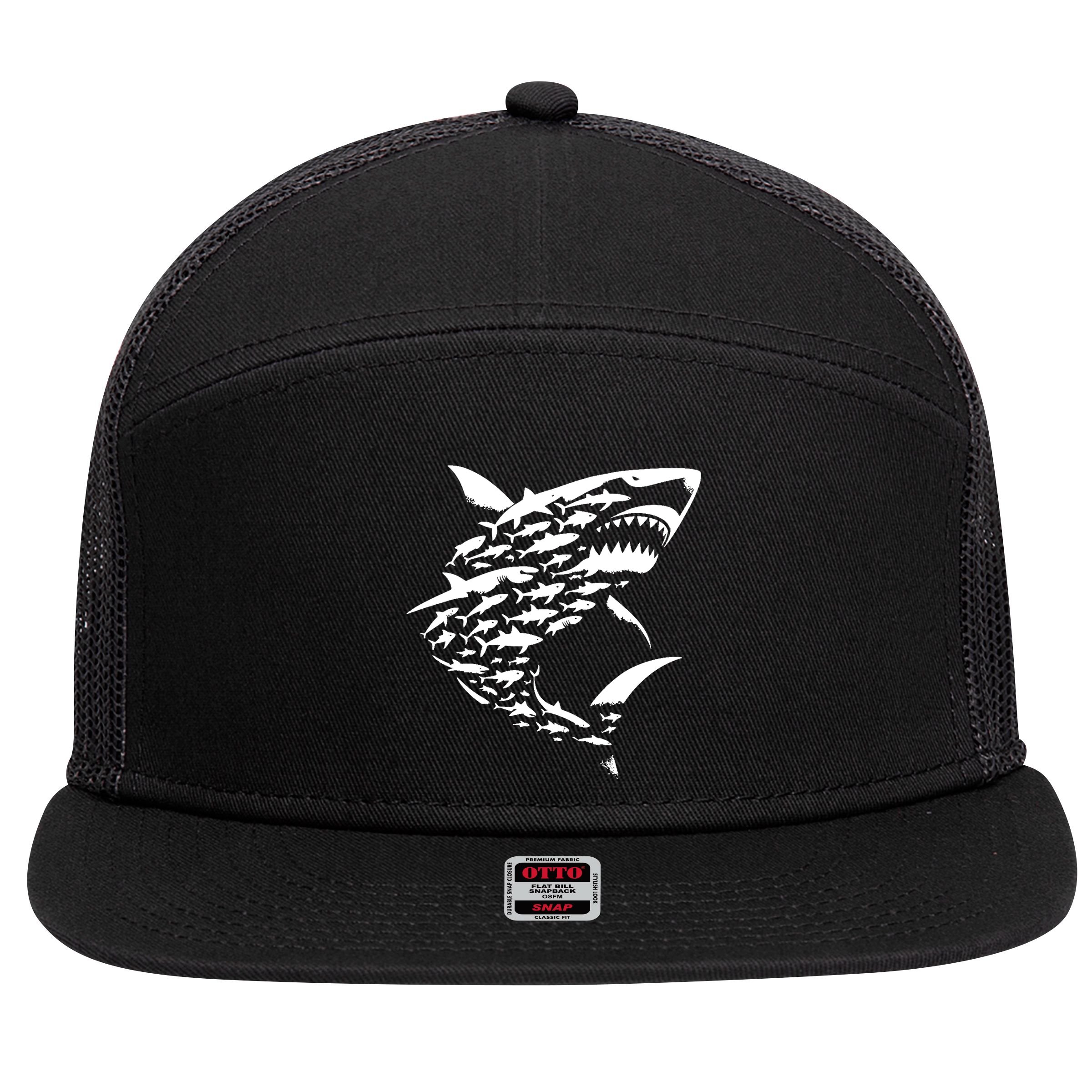 Shark Lover Marine Biology Animal Science 7 Panel Mesh Trucker Snapback Hat