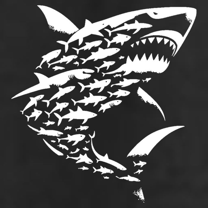 Shark Lover Marine Biology Animal Science 7 Panel Mesh Trucker Snapback Hat
