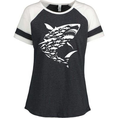 Shark Lover Marine Biology Animal Science Enza Ladies Jersey Colorblock Tee