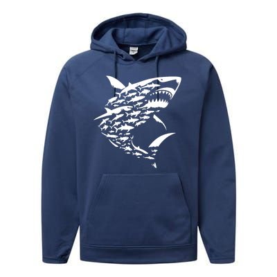 Shark Lover Marine Biology Animal Science Performance Fleece Hoodie