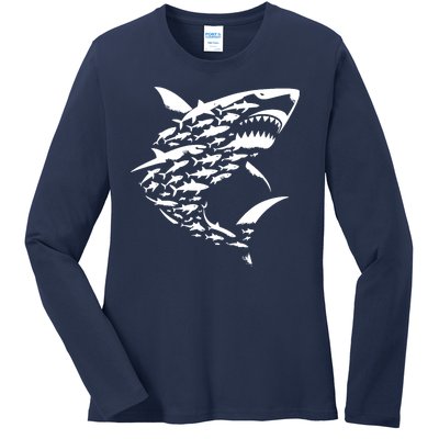 Shark Lover Marine Biology Animal Science Ladies Long Sleeve Shirt