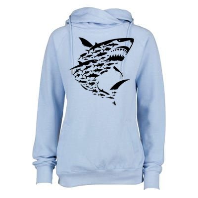 Shark Lover Marine Biology Animal Science Womens Funnel Neck Pullover Hood