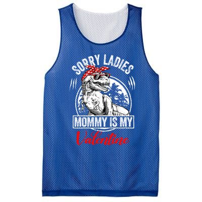 Sorry Ladies Mommy Is My Valentines T Rex Dinosaur Cute Gift Mesh Reversible Basketball Jersey Tank