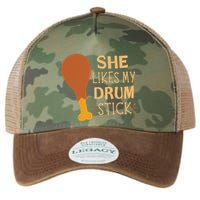 She Likes My Drum Stick Funny Couple Matching Thanksgiving Legacy Tie Dye Trucker Hat
