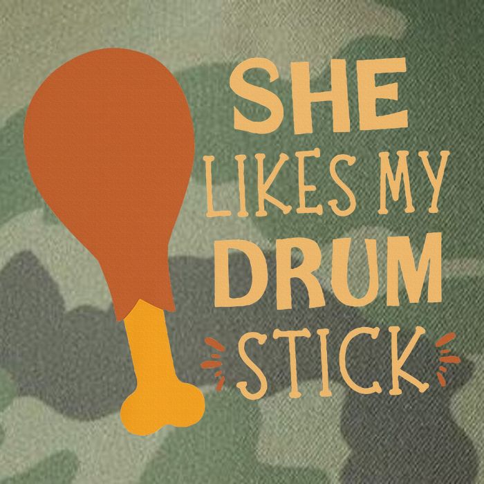 She Likes My Drum Stick Funny Couple Matching Thanksgiving Legacy Tie Dye Trucker Hat