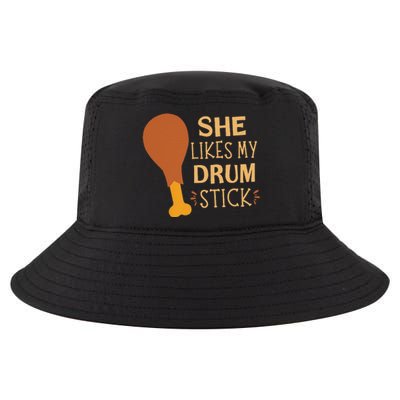 She Likes My Drum Stick Funny Couple Matching Thanksgiving Cool Comfort Performance Bucket Hat