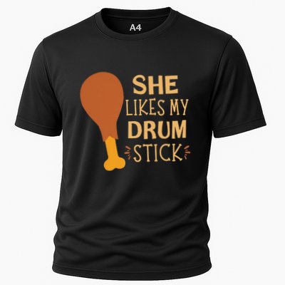 She Likes My Drum Stick Funny Couple Matching Thanksgiving Performance Shirt