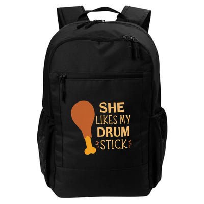 She Likes My Drum Stick Funny Couple Matching Thanksgiving Backpack