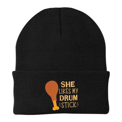 She Likes My Drum Stick Funny Couple Matching Thanksgiving Beanie