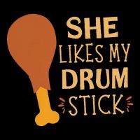 She Likes My Drum Stick Funny Couple Matching Thanksgiving 16 in Basic Backpack