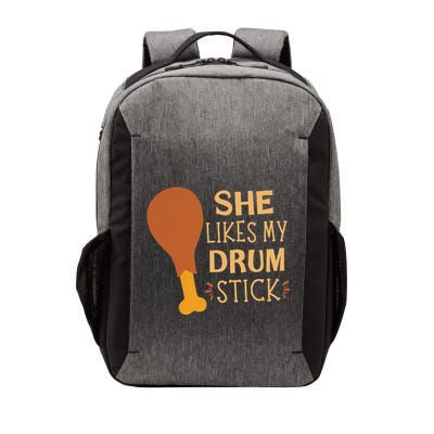 She Likes My Drum Stick Funny Couple Matching Thanksgiving Vector Backpack