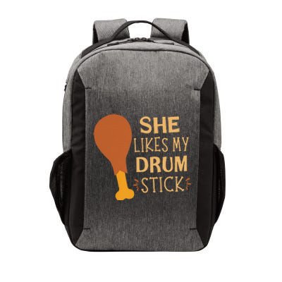 She Likes My Drum Stick Funny Couple Matching Thanksgiving Vector Backpack