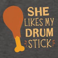 She Likes My Drum Stick Funny Couple Matching Thanksgiving Vector Backpack