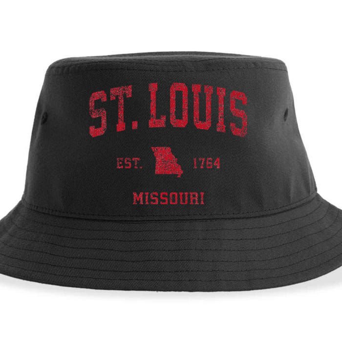 St. Louis Missouri Mo Vintage Sports Design Sustainable Bucket Hat