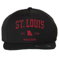 St. Louis Missouri Mo Vintage Sports Design Wool Snapback Cap