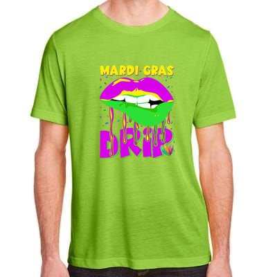 Sexy Lip Mardi Gras Drip Fat Tuesday Party Gift Adult ChromaSoft Performance T-Shirt