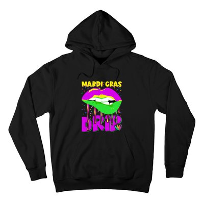 Sexy Lip Mardi Gras Drip Fat Tuesday Party Gift Hoodie