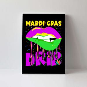 Sexy Lip Mardi Gras Drip Fat Tuesday Party Gift Canvas