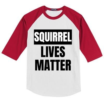 Squirrel Lives Matter Kids Colorblock Raglan Jersey