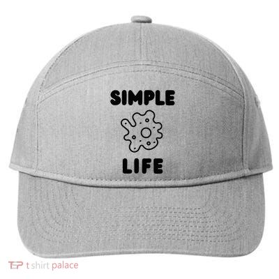 Simple Life Minimalist Inspirational 7-Panel Snapback Hat