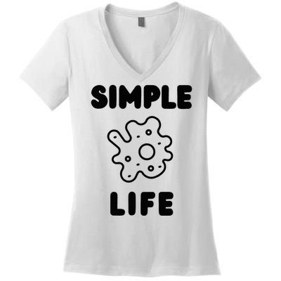 Simple Life Minimalist Inspirational Women's V-Neck T-Shirt