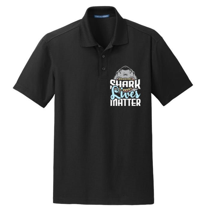 Shark Lives Matter Wildlife Marine Biologist Shark Lovers Dry Zone Grid Polo