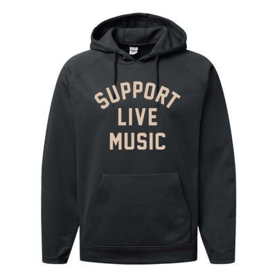 Support Live Music Performance Fleece Hoodie